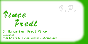 vince predl business card